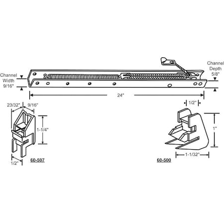 24in Window Channel Balance